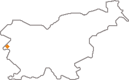 Zemljevid Slovenije - lokacija kleti Bjana